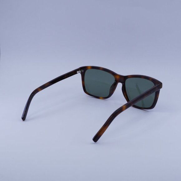 Saint Laurent SL339 003 Sunglasses Havana Rectangle Frame, Green Lenses - Picture 3 of 9